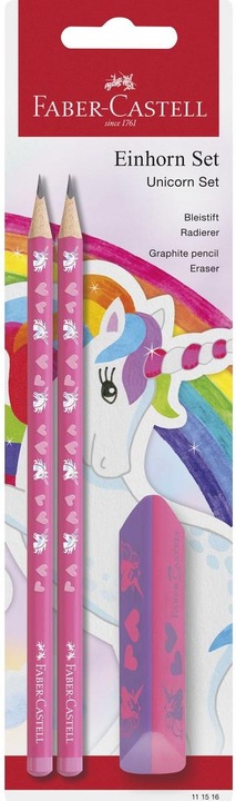 Produktbild Faber-Castell Schreibset Einhorn Bleistift + Radierer
