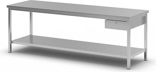 Actual product image eurokraft basic Chrome nickel steel workbench (240 cm, 75 cm)