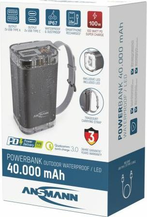 Productafbeelding Ansmann PB4100 (40000 mAh, 100 W, 148 Wh)