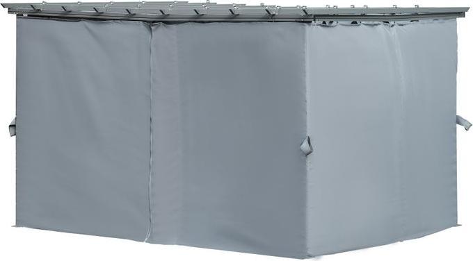 Actual product image Swisshandel24 Pergola gazebo with adjustable fabric roof polyester steel grey 3.6 x 3 x 2.27 m (300 cm, 360 cm)