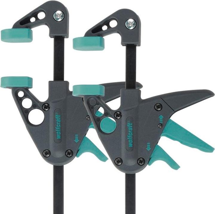 Actual product image wolfcraft 2 EHZ - Mini one-handed clamps 40/110mm (110 mm)