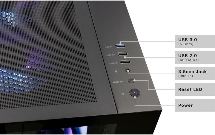 Actual product image Captiva Advanced Gaming R92-496 Ryzen 7 RTX 5060 (1000 GB, 32 GB, AMD Ryzen 7 5700X, GeForce RTX 5060)
