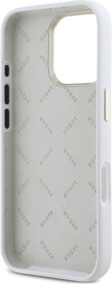 Produktbild Guess GUHCP16XM4DGPH iPhone 16 Pro Max 6.9" biały/white hardcase Silicone Logo Strass 4G (Apple iPhone 16 Pro Max)
