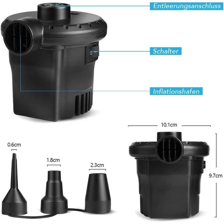 Produktbild Avenli Elektronische Luftpumpe mit 3 Adaptern