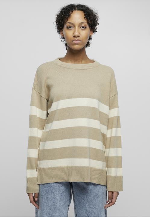 Image du produit Urban Classics Ladies Striped Knit Crew Sweater (M)