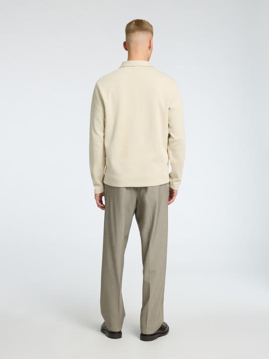 Produktbild Selected Geripptes Half-Zip Langarm-Poloshirt (S)