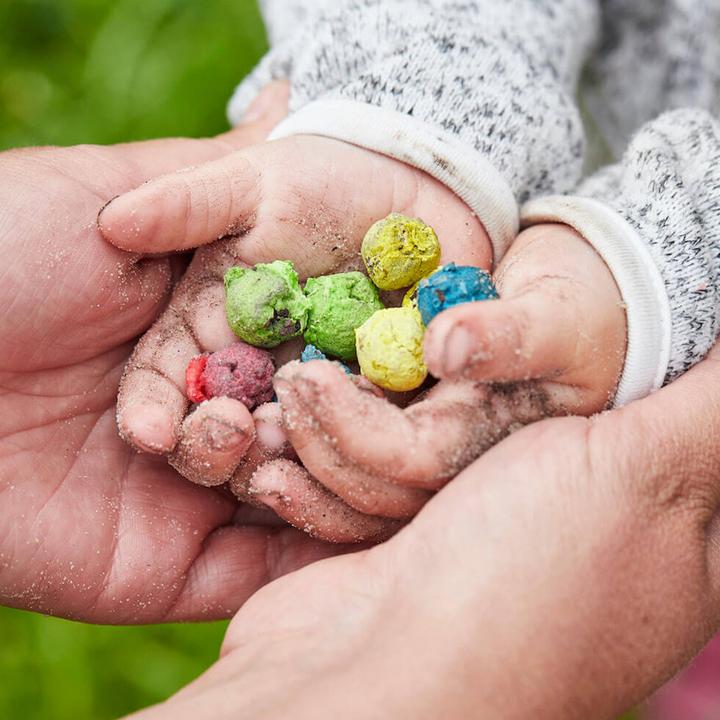 Actual product image Die Stadtgärtner Flower marbles - Colourful seedbombs in a tin (Flower seeds)