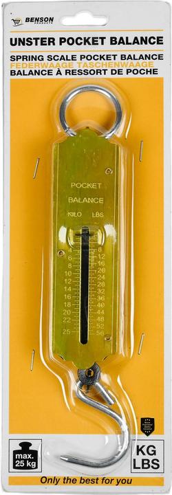 Actual product image Benson Spring scale pocket balance 25 kg