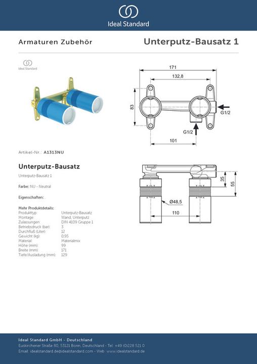Produktbild Ideal Standard UP-Bausatz