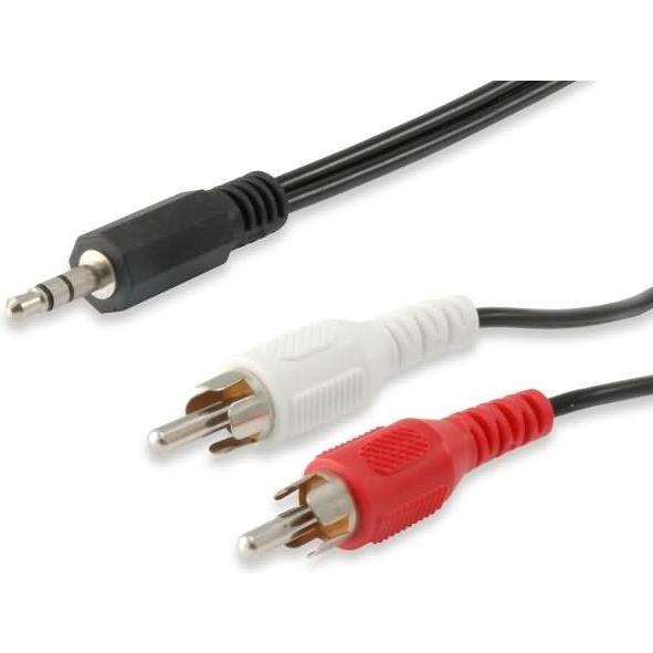 equip 3.5mm – 2x RCA (2 m, 3.5mm Klinke (AUX), Cinch), Audio Kabel