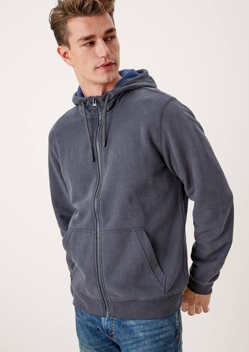 Produktbild S.Oliver Herren Sweatjacke langarm mit Kapuze Tasche Reissverschluss | 1 Stück (L)