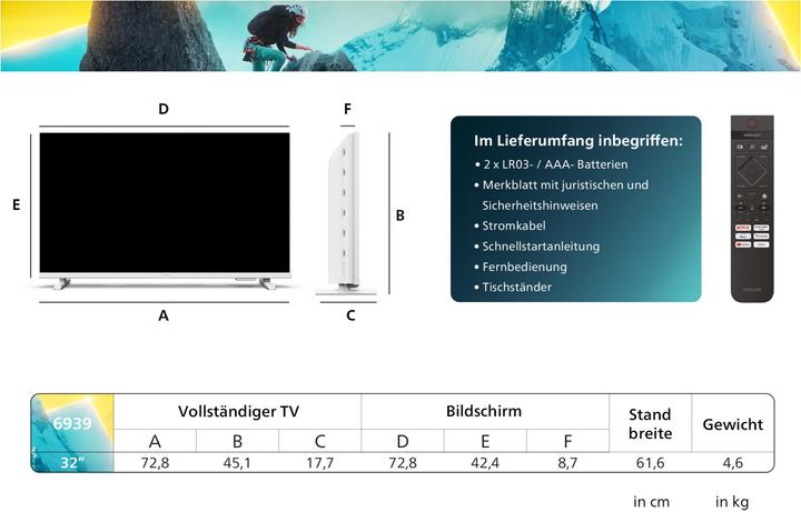 Produktbild Philips 32PFS6939/12 (32", LED, Full HD, 2024)