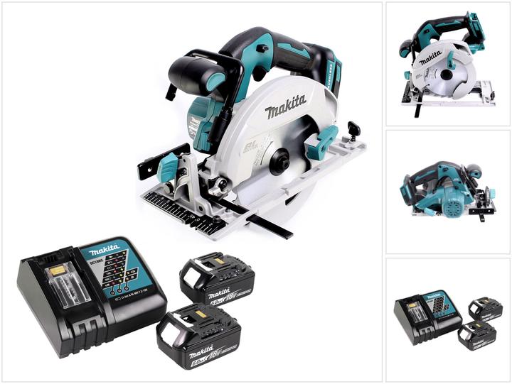 Actual product image Makita DHS 680 RG Battery hand-held circular saw 18 V 165 mm Brushless + 2x battery 6.0 Ah + charger