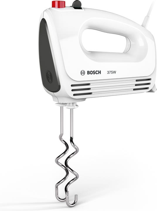 Produktbild Bosch Hausgeräte Hand Mixer MFQ22100 CleverMixx 375 W, Number of speeds 4, Turbo mode, White/Dark Grey (375 W)