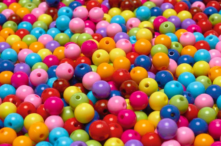 Produktbild VBS XXL Perlen "Multicolor-Opak", Ø 7 mm, 500 g