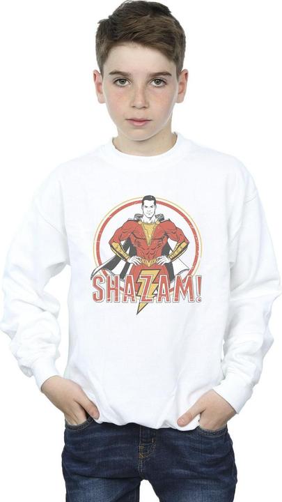 Actual product image Boys Shazam Retro Circle Distressed Sweatshirt (152, 158)