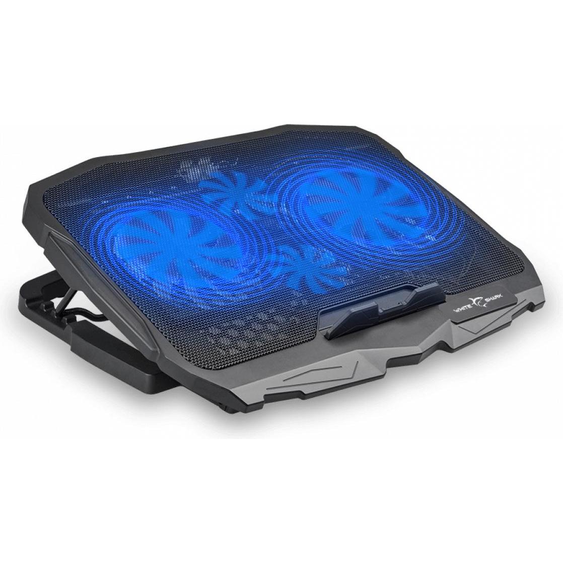 White Nero Supporto Di Raffreddamento Per Laptop Shark Ice Warrior, Fino A 17,3", 4 Ventole, Supporto Per Notebook,