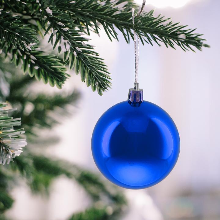 Immagine prodotto Relaxdays - Weihnachtskugeln 100er Set, Blau/ Silber, 7 x 6 cm (100 -parte)