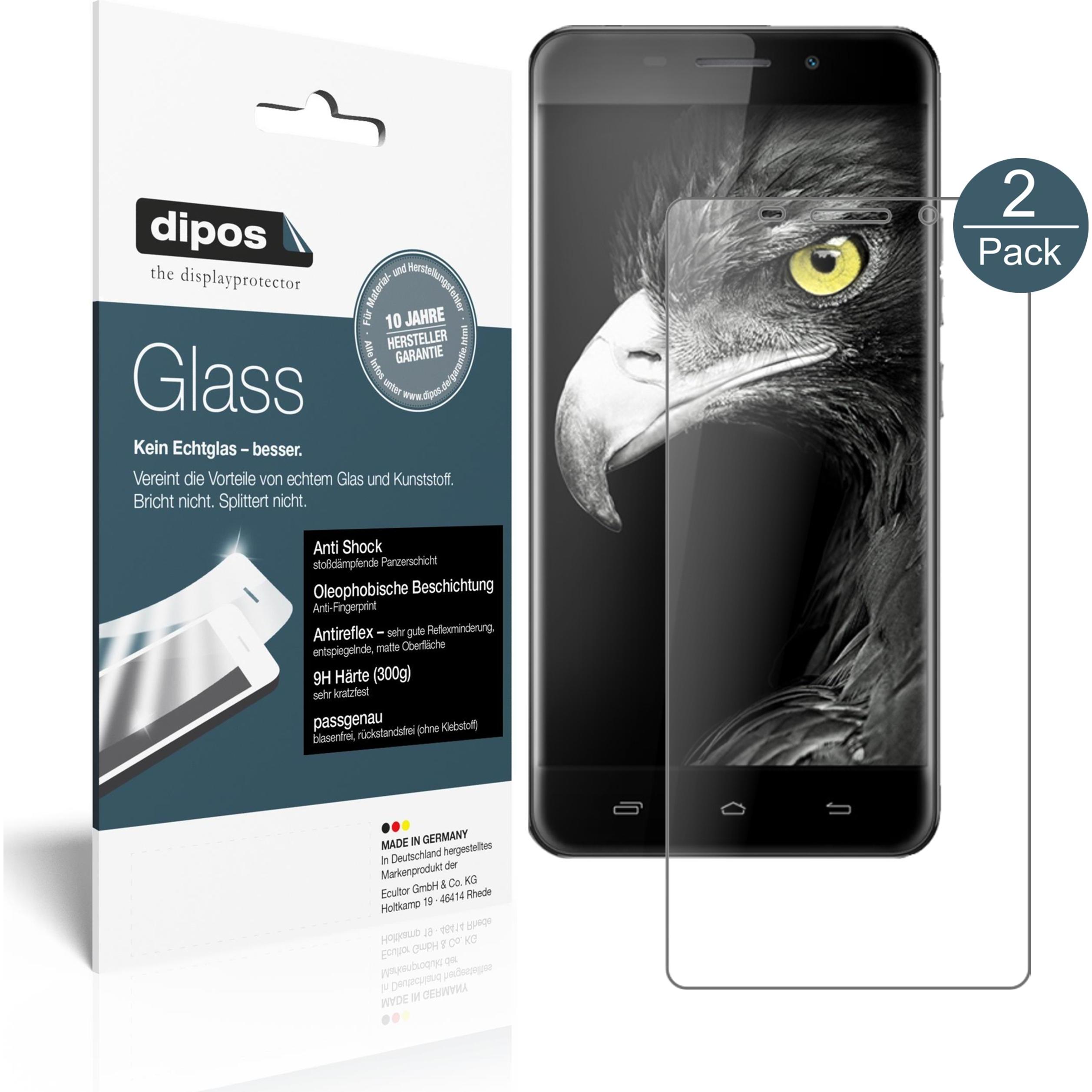 Dipos Displayschutz Anti-Shock (2 Stück, Ulefone Metal), Smartphone Schutzfolie, Transparent