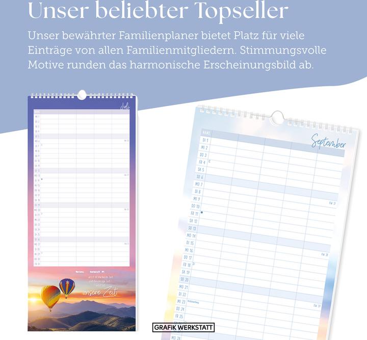 Immagine prodotto Familienplaner 2026 Classic (22 x 48 cm, Copertina rigida, Tedesco)