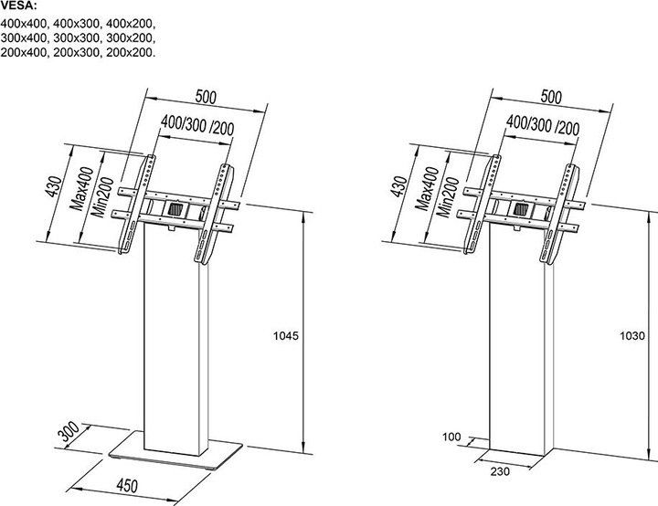 Image du produit DSS Kiosque d'intérieur 15-32", métal, blanc/5490 (32")