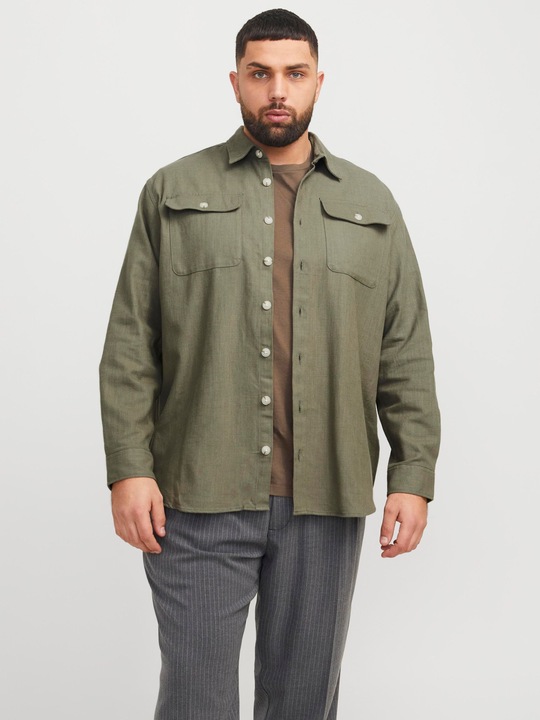 Actual product image Jack & Jones Plus Size Comfort Fit Overshirt Overshirt (7XL)