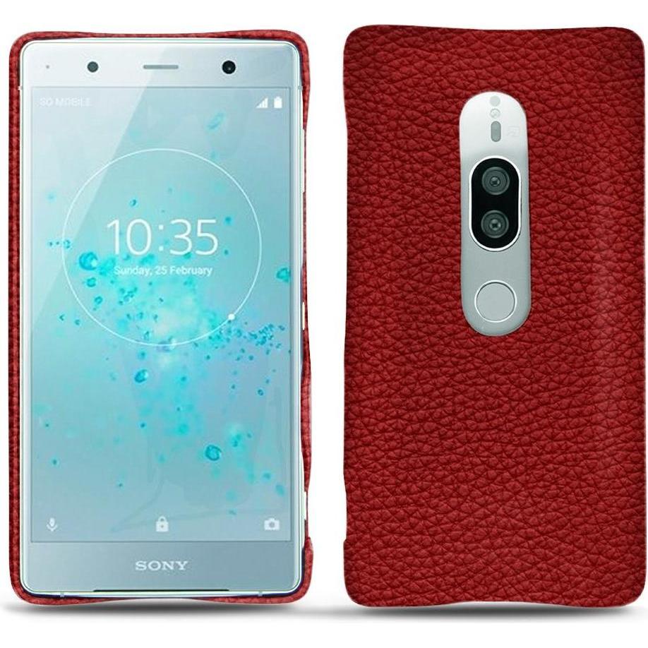 Noreve Lederschutzhülle (Sony Xperia XZ2 Premium), Smartphone Hülle, Rot