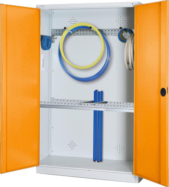 Produktbild C+P Modul-Sportgeräteschrank mit Grundausstattung (HxBxT: 195x120x50 cm, mit Vollblech-Flügeltüren)