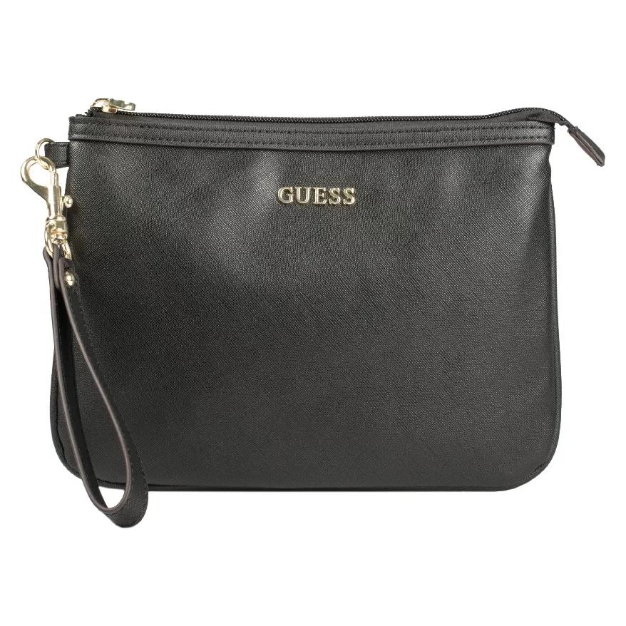 Guess, Damen, Tasche, Vanille, Synthetic Leather, Textile Bag, Toiletry, Black, For Women, Schwarz