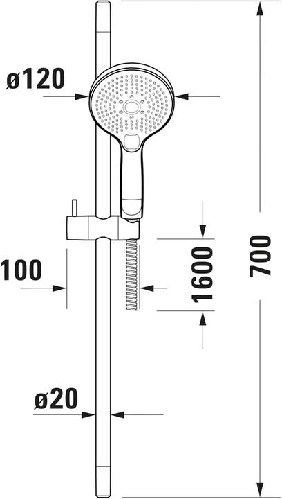 Produktbild Duravit Brauseset chrom