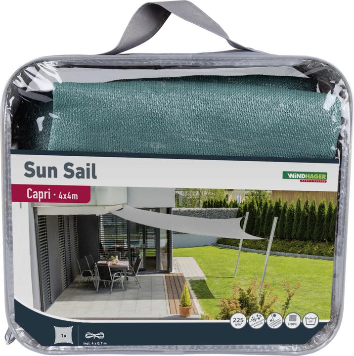 Immagine prodotto Windhager Tenda da sole 400 cm, quadrata, verde (4 x 4 m)