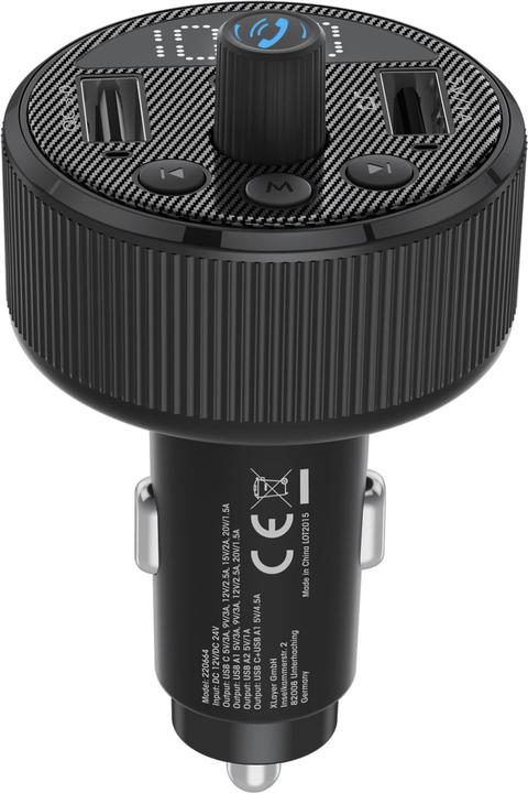 Produktbild Xlayer Kfz-Ladegerät 30W mit FM-Transmitter schwarz
