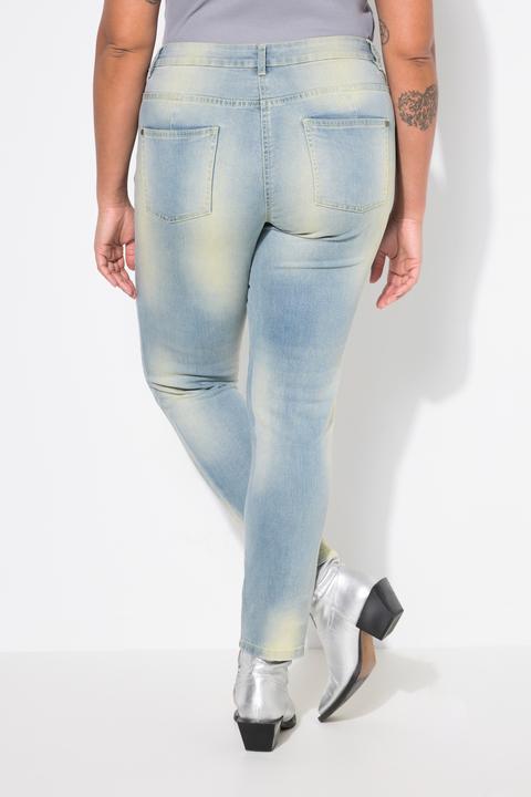 Actual product image Angel of Style Jeans Emma, Slim Fit, destroyed, beiger Denim (52)
