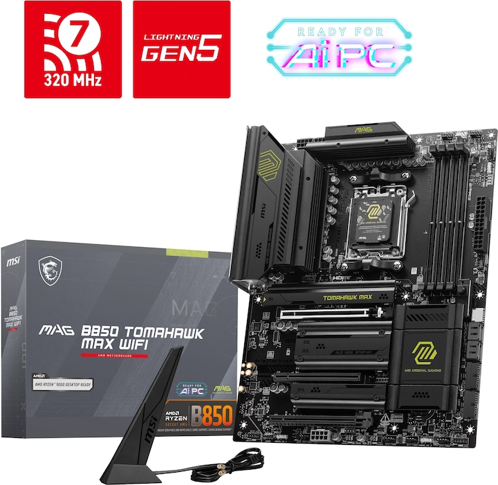Produktbild MSI MAG B850 Tomahawk Max WIFI (AM5, AMD B850, ATX)
