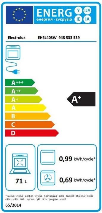 Energy Label Electrolux EH6L40SW