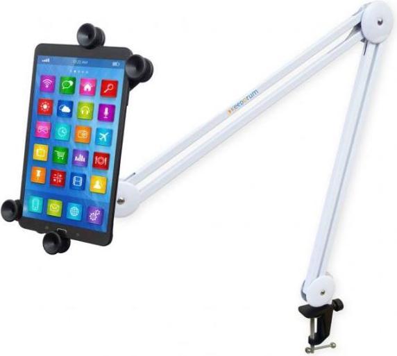 Actual product image keepdrum Tablet holder with articulated arm Stand White