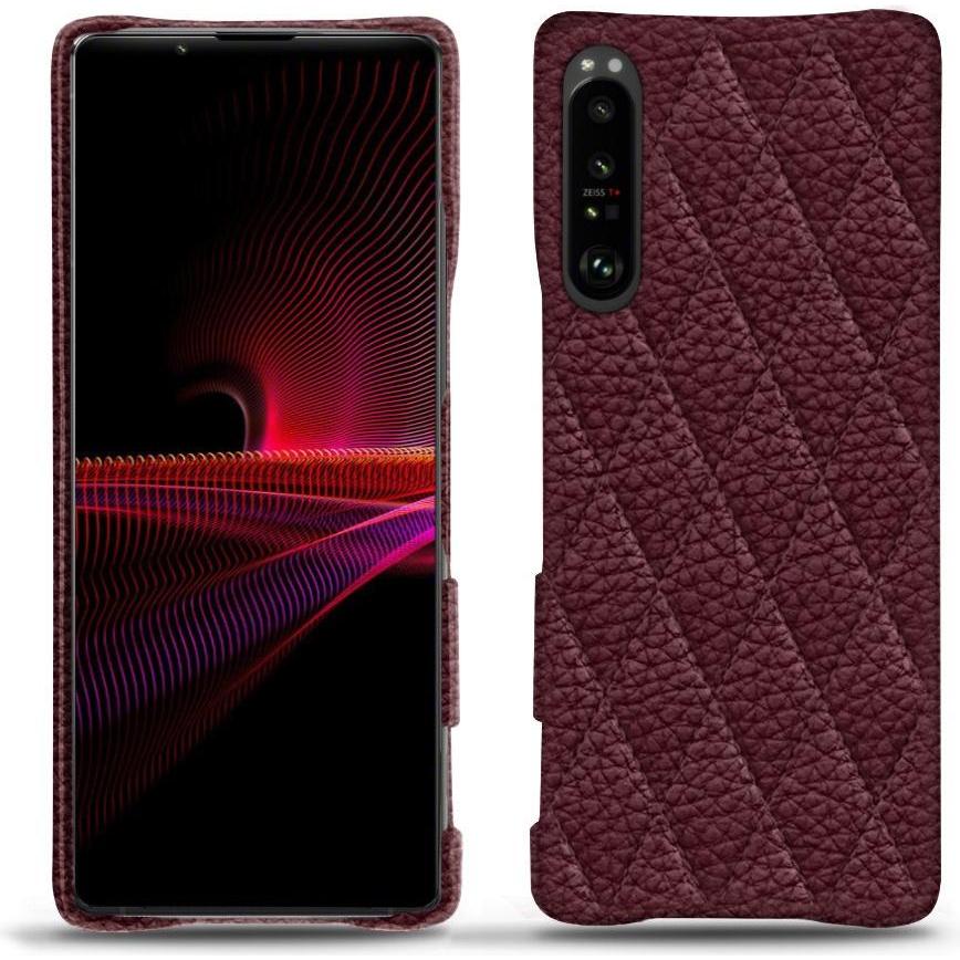 Noreve Lederschutzhülle (Sony Xperia 1 III), Smartphone Hülle, Violett