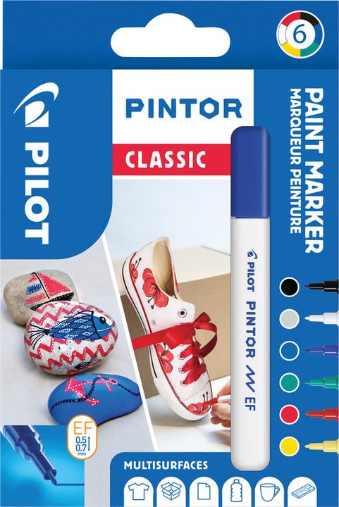 Actual product image Pilot Pintor Extra Fine Set of 6 Classic (6 x)