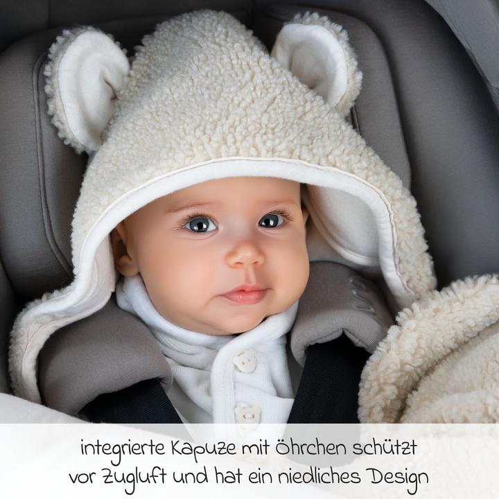 Image du produit Zamboo Fusssäcke für Babyschalen & Babywannen Einschlagdecke Teddy - für Babyschale -