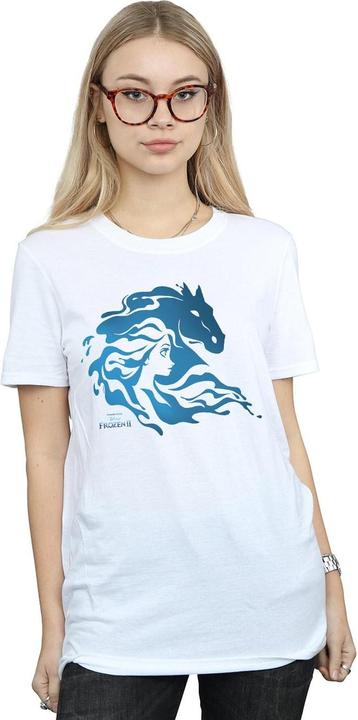 Actual product image Disney Womens/Ladies Frozen 2 Nokk Silhouette Cotton Boyfriend T-Shirt (S)