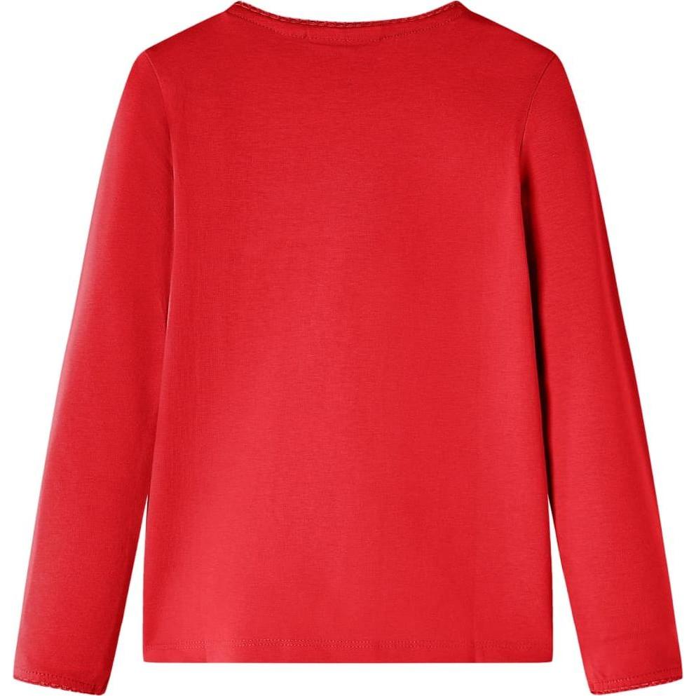 Thumbnail - VidaXL, Jungen, Shirt, Kinder-Langarmshirt Rot 92,Material: 95 % Baumwolle. 5, Rot, (92)