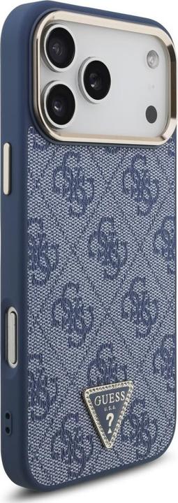 Produktbild Guess Case Magsafe 4G PU Leather Case With Triangle Logo And Gold Metal Camera Frame For iPhone 17 P (Apple iPhone 17 Pro Max)