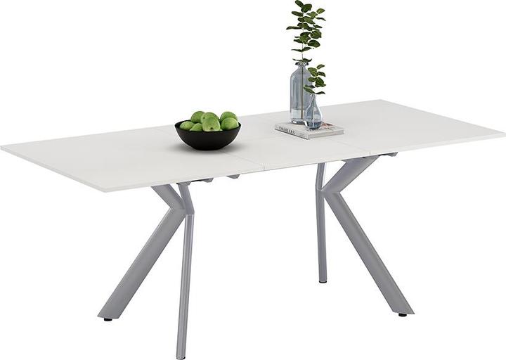 Produktbild Vicco Esstisch Trill, Weiss/Grau, 140 x 90 cm ausziehbar (140 x 76 x 90 cm)