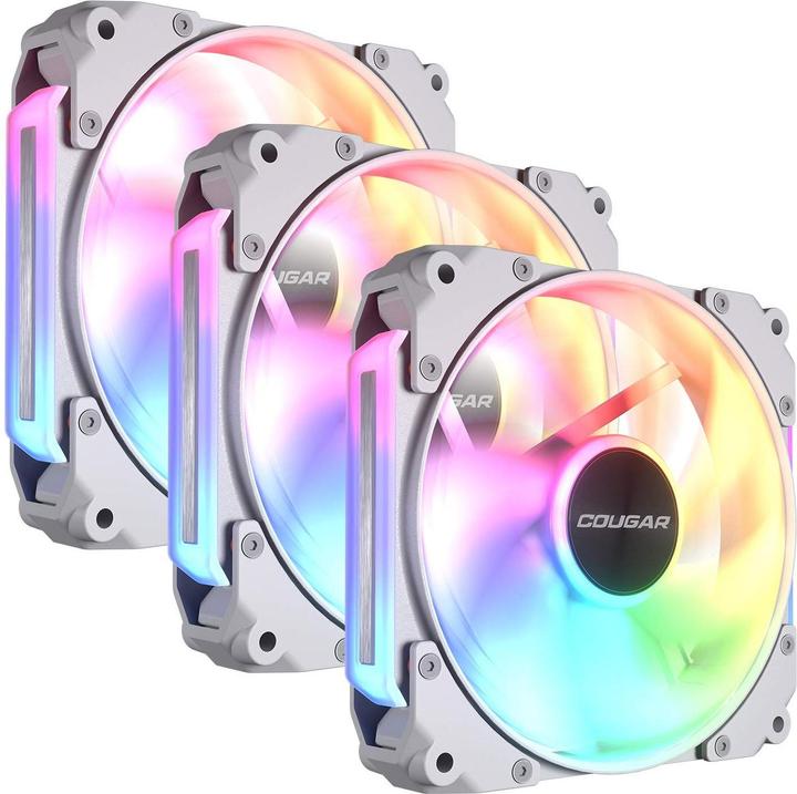 Produktbild Cougar Lot de 3 Ventilateurs de boitier Apolar RGB - 12cm (Blanc) (120 mm, 3x)