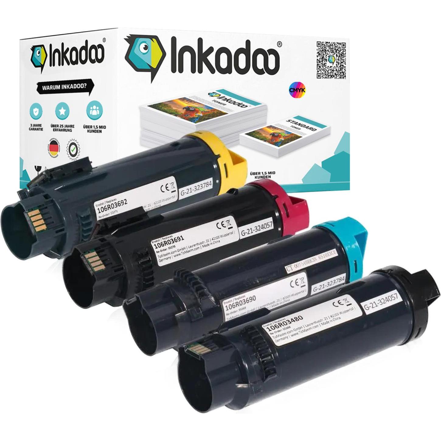 Inkadoo, Toner, Kompatibel Toner für Xerox WC 6515 DN (M, Y, BK, C)