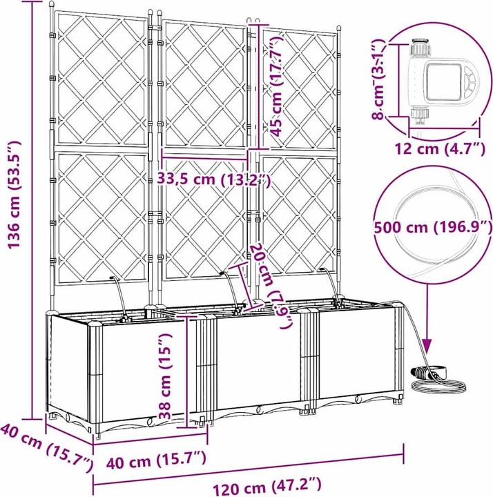 Produktbild vidaXL Garten-Pflanzgefäss
