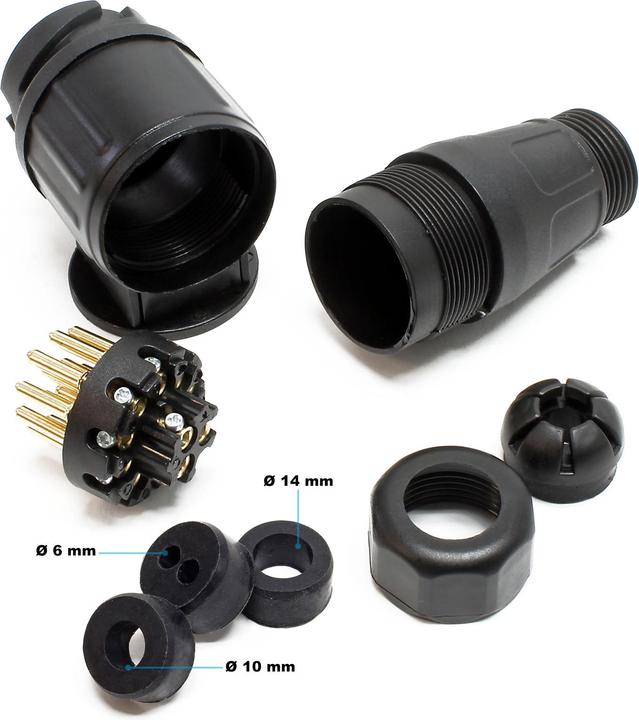 Image du produit Wiltec Adaptateur 13 broches pour remorque 12V Fiche pour attelage de remorque Prise de courant Automobile