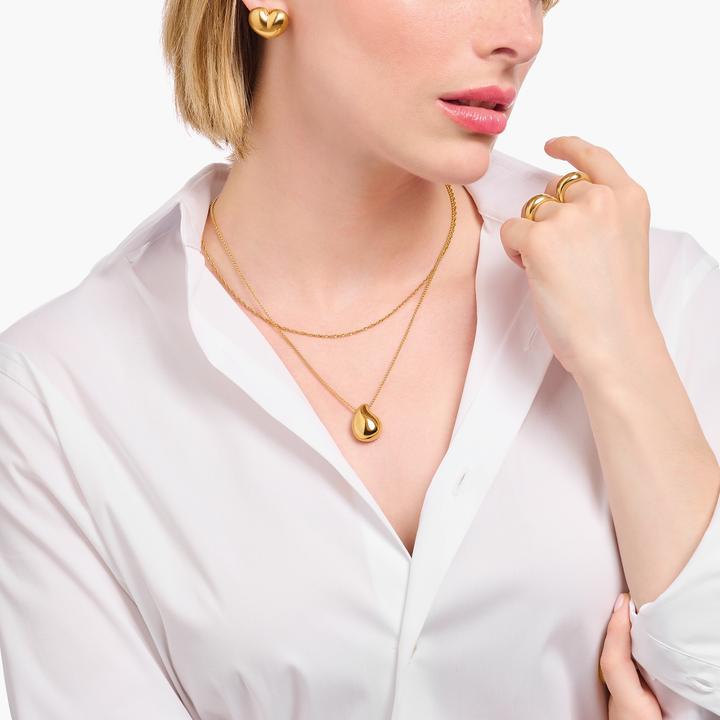 Produktbild Thomas Sabo Singapurkette lang (750 Gelbgold Vergoldung, 925 Sterlingsilber, 40 - 45 cm)