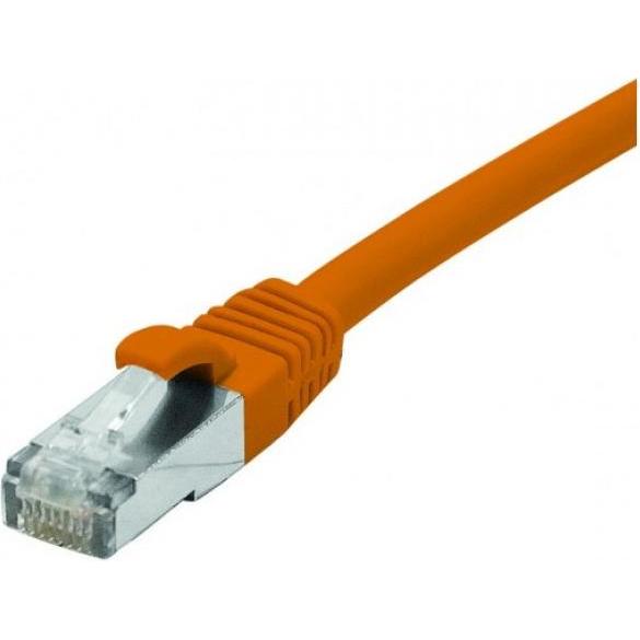 Exertis Connect Patchkabel CAT. 6, F/UTP, PoE, halogenfrei, orange, 0,5 m Geschirmtes Patchkabel mit Rastnasenschutz (F/...