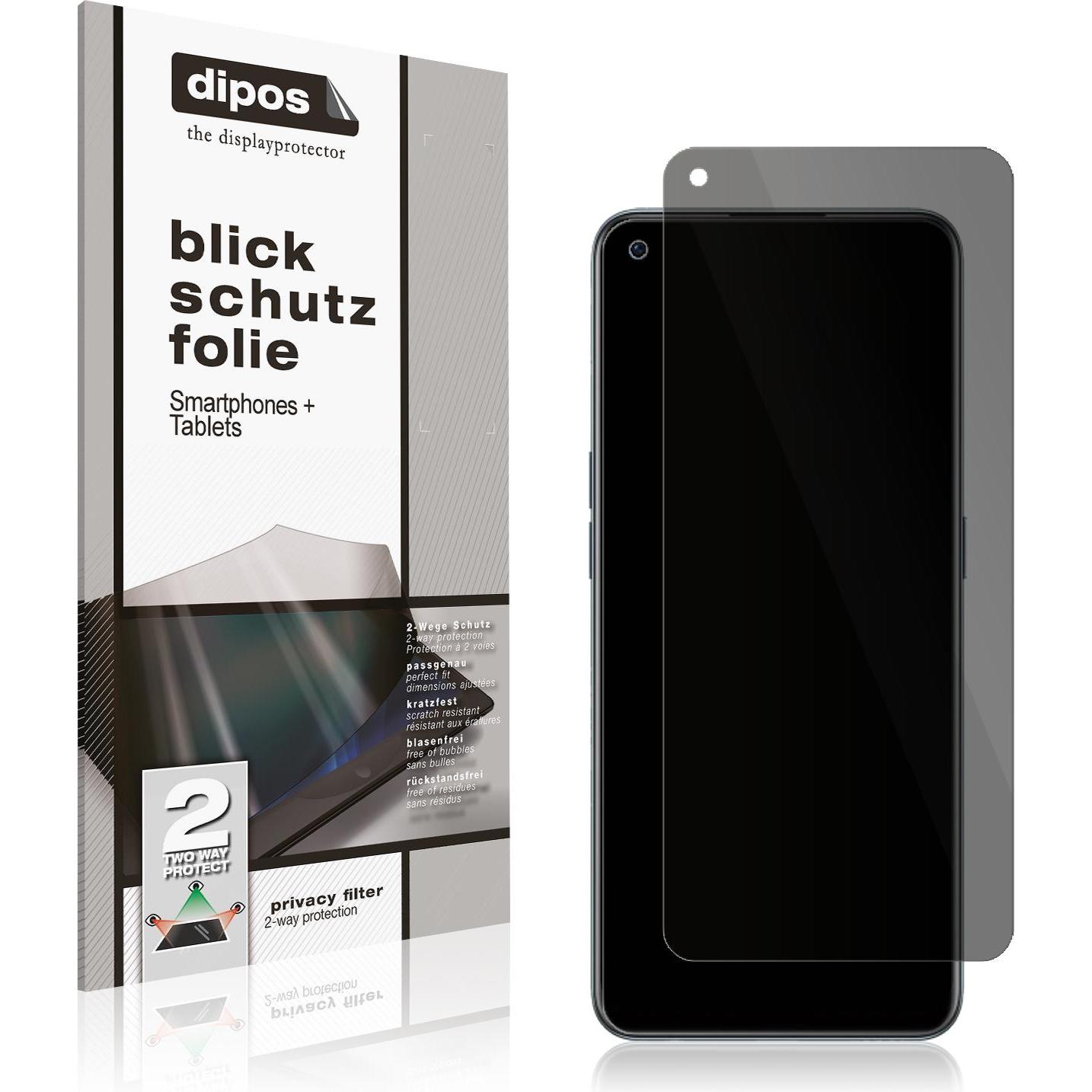 Dipos Blickschutzfolie 2-Way Anti-Shock (1 Stück, OnePlus Nord CE 2 5G), Smartphone Schutzfolie, Transparent